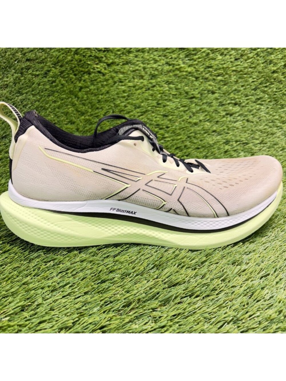 Asics Glideride Max Mens Size 13 Beige Black Athletic Running Shoes Sneakers